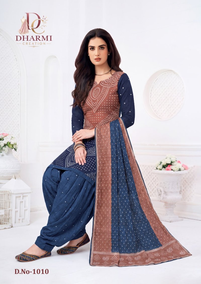 Bandhan Vol 1 By Dharmi Cotton Printed Dress Material 